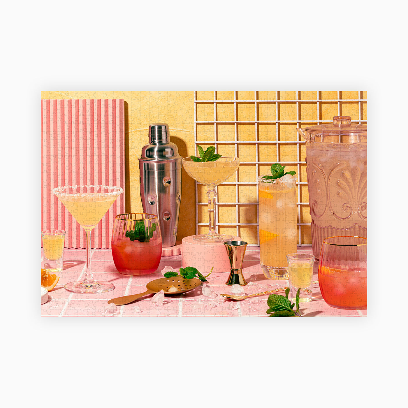 Summer puzzle cocktail artwork by New Zealand artist